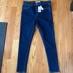 NWT Topshop Jamie High Waist Ankle Grazer -32W 32L